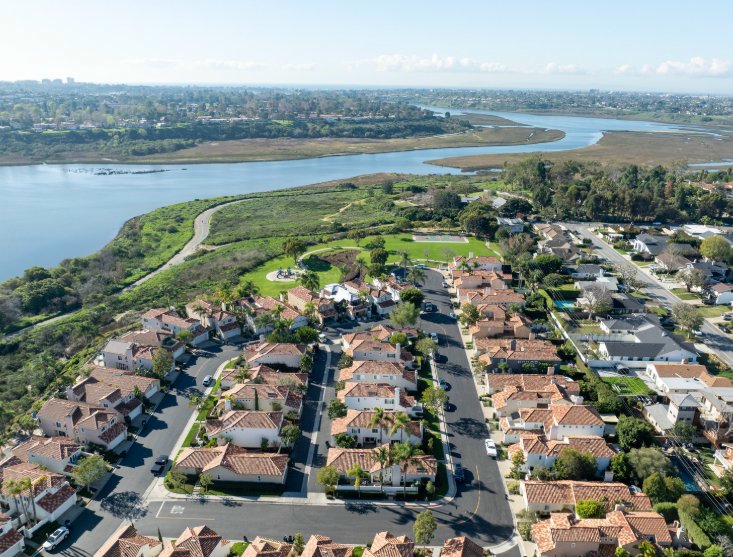 Bayview Terrace Newport Beach aerial